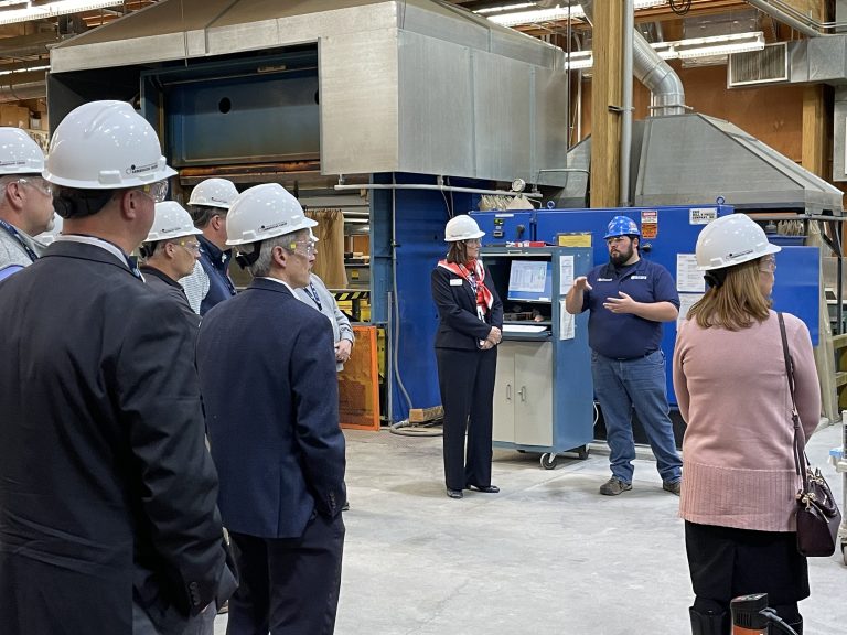 The Maine Better Transportation Association on a tour of the ASCC lab