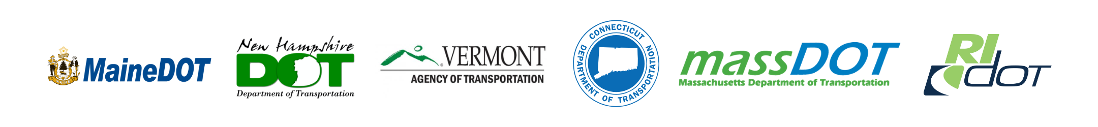 Partner transportation agencies: MaineDOT, New HanmpshireDOT, Vermont Agency of Transportation, ConnecticutDOT, MassachusettsDOT, and Rhode Island DOT